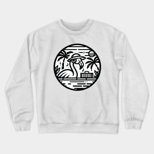 Flamingo Tropical Rhythm - Vibrant Nature Art Crewneck Sweatshirt